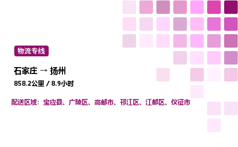 石家庄到扬州专线直达-石家庄至扬州货运公司-专业物流运输专线