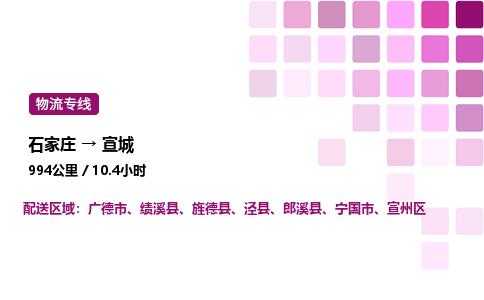石家庄到宣城专线直达-石家庄至宣城货运公司-专业物流运输专线